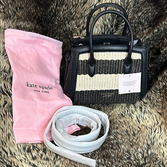 NWT Kate Spade Mini Woven Crossbody Satchel - Picture 1 of 10